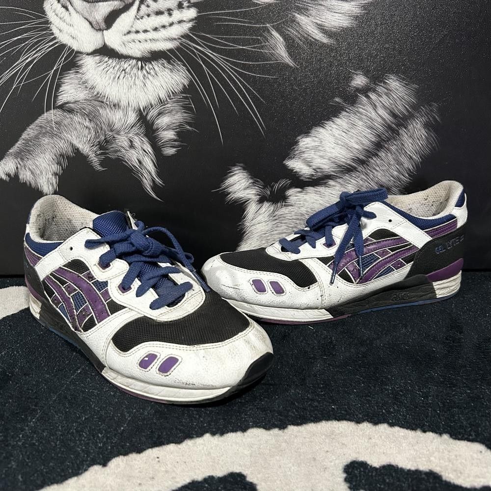 Asics Gel-Lyte III HQ81K Athletic Sneaker Men's 9.5 Purple Leather Gym Running